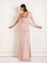One shoulder crystal detail bustier dress